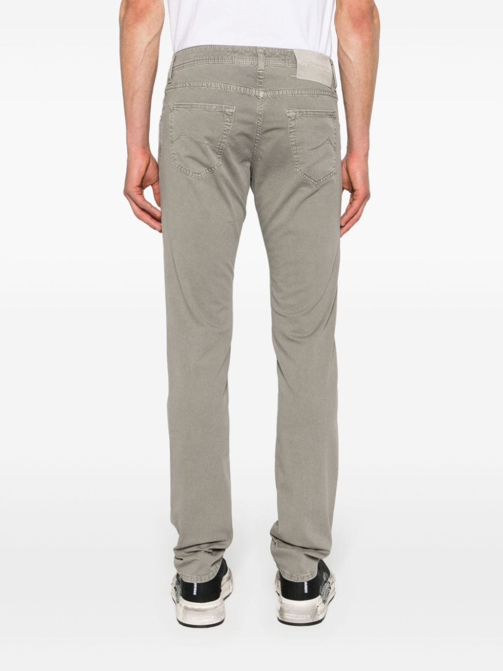 Shop Jacob Cohen Nick Low-rise Slim-fit Jeans In Grey