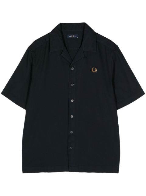 Fred Perry logo-embroidered cotton shirt