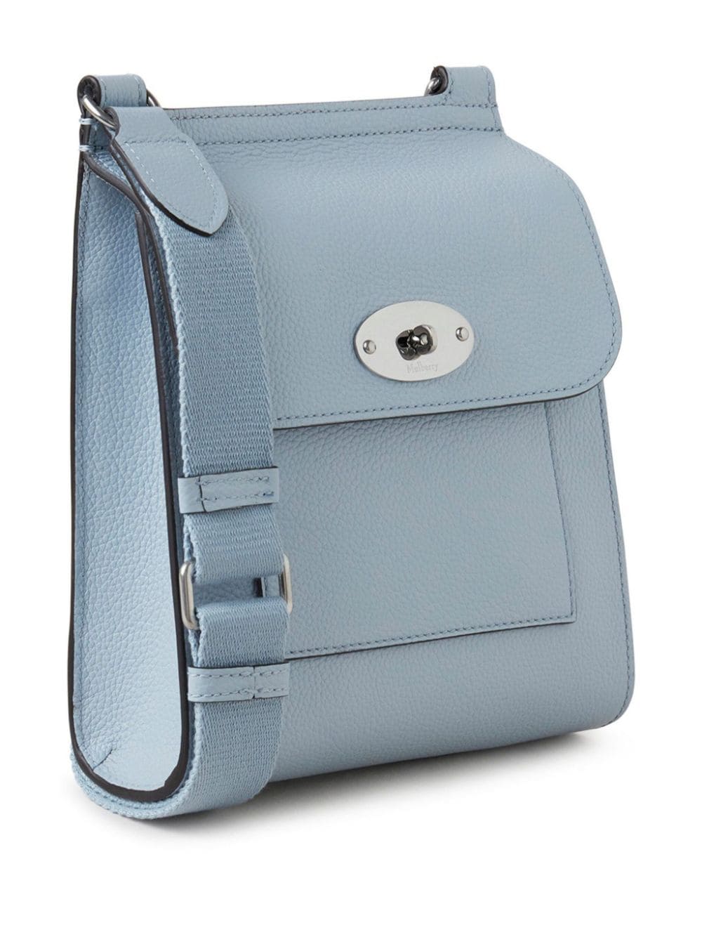 Shop Mulberry Small Antony Leather Shoulder Bag In Blue