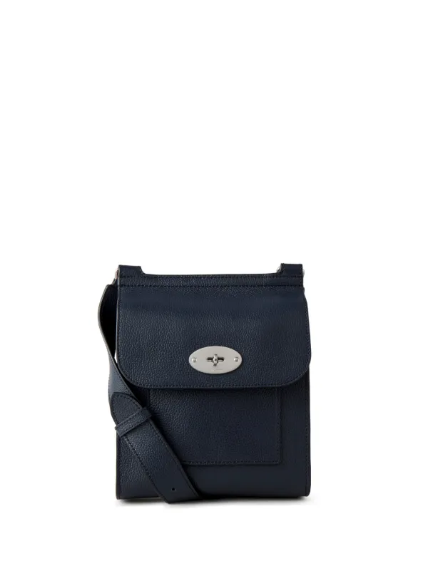 Mulberry Small Antony Leather Shoulder Bag Blue FARFETCH TR