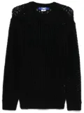 Junya Watanabe MAN open-knit sweater - Black