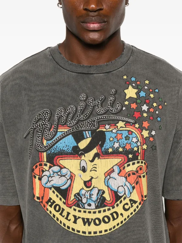 AMIRI◆Mr. Hollywood グラフィック オーバーサイズTシャツ AMIRI Mr. Hollywood T-shirt | Black | FARFETCH GE