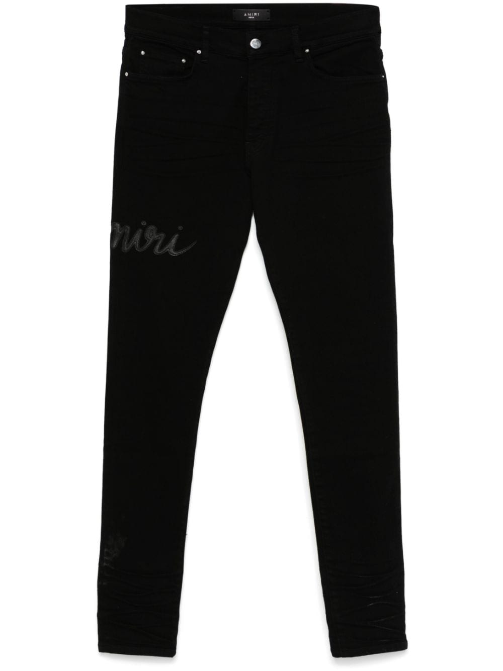 AMIRI Jeans skinny con logo Script - Nero