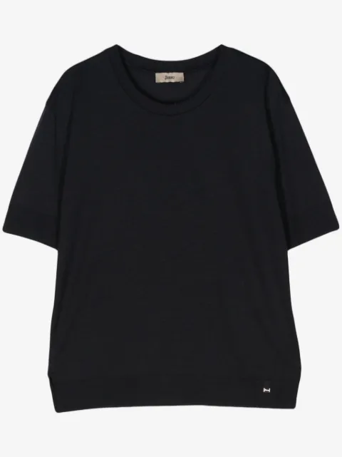 Herno fine-knit short-sleeved jumper