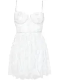 Self-Portrait sequin-embellished lace minidress - White