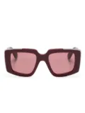 Alexander McQueen Eyewear The Grip square-frame sunglasses - Red