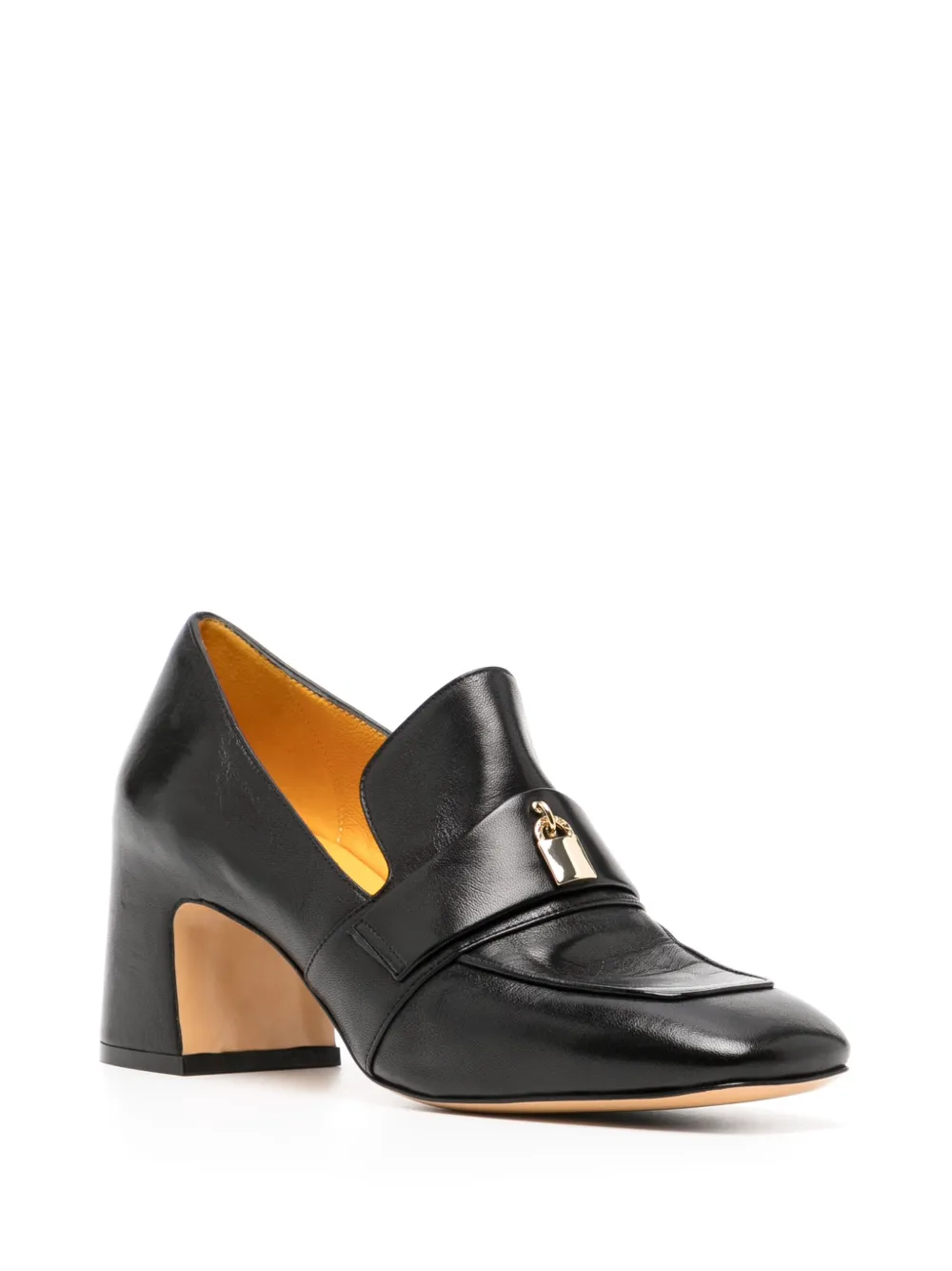 Shop Madison.maison Lock 70mm Leather Pumps In Black