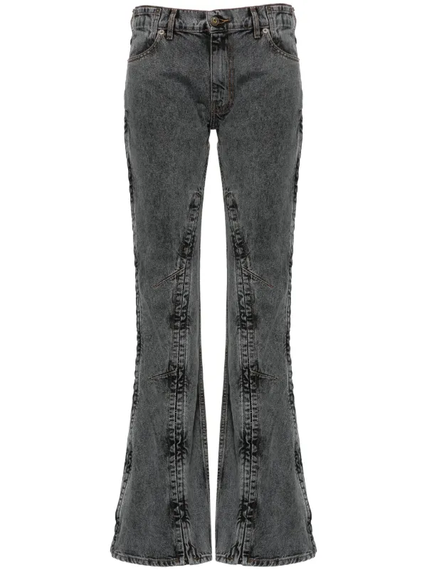 Y/Project Faded Bootcut Jeans | Black | FARFETCH