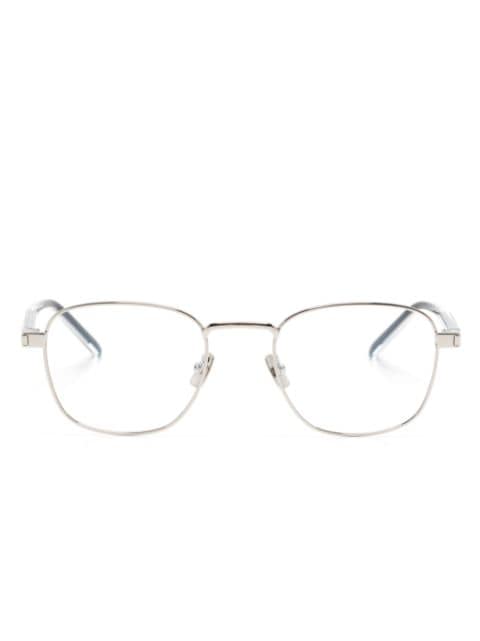 Saint Laurent Eyewear Eckige Brille mit Logo-Gravur