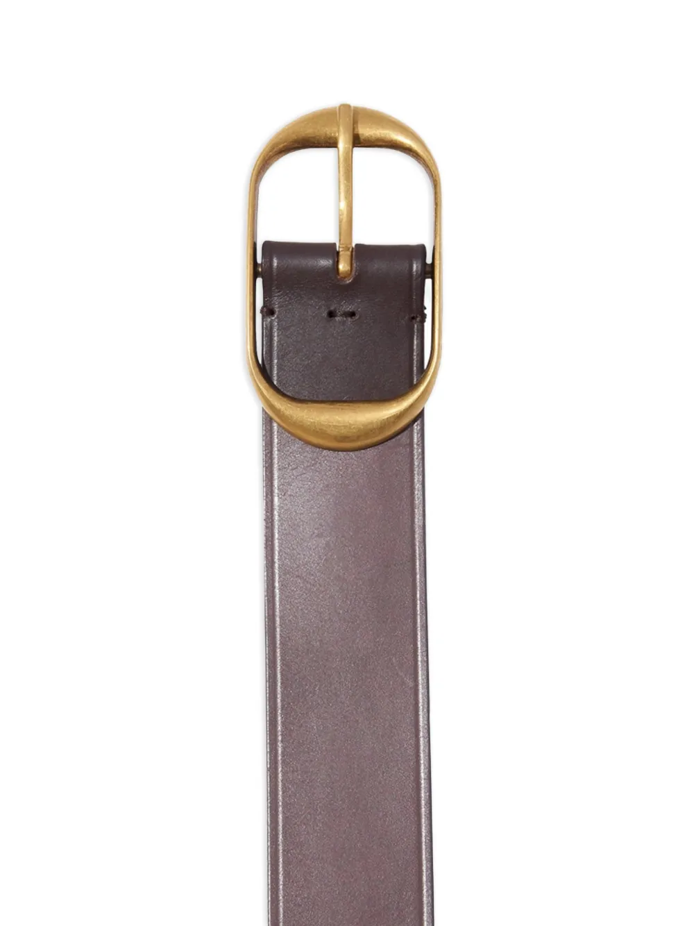 Nili Lotan rounded-buckle leather belt - Bruin