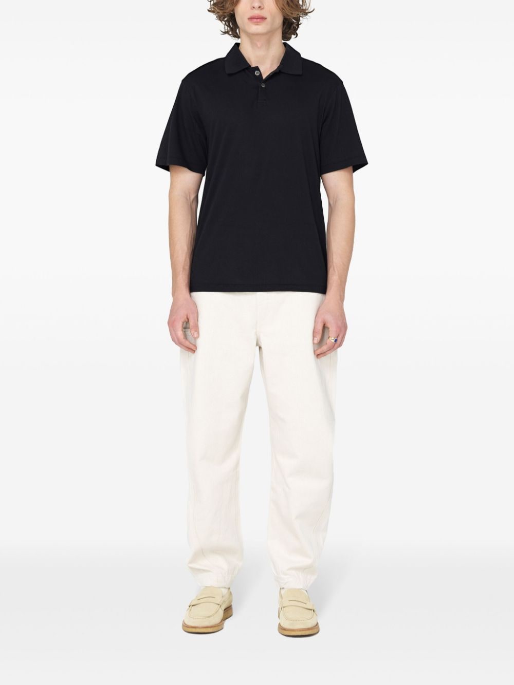 John Elliott Kasjmier poloshirt Zwart