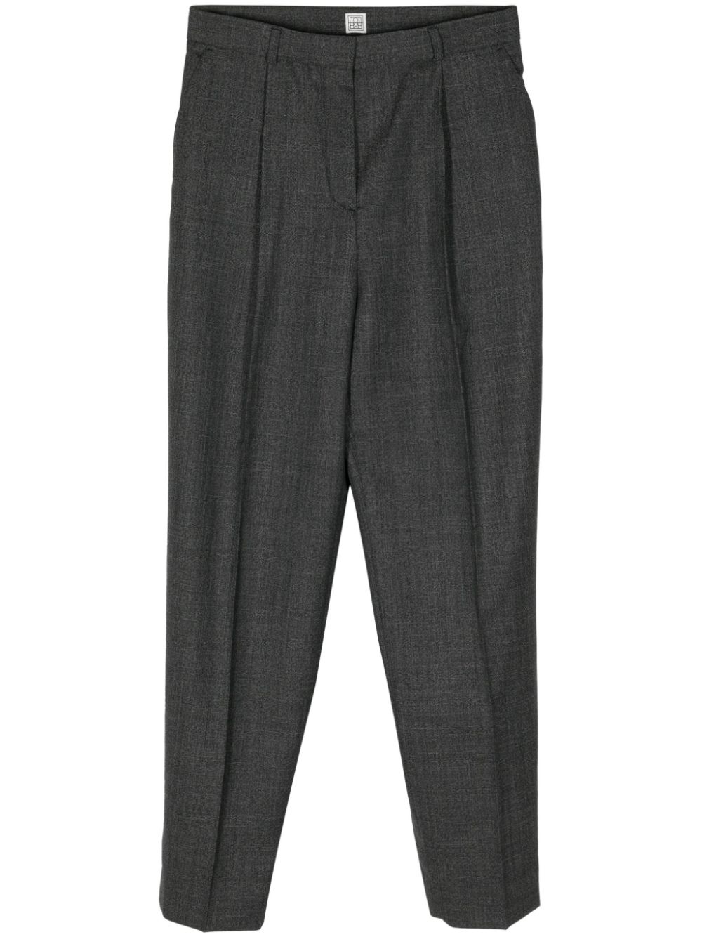 TOTEME mélange-effect tailored trousers Grijs