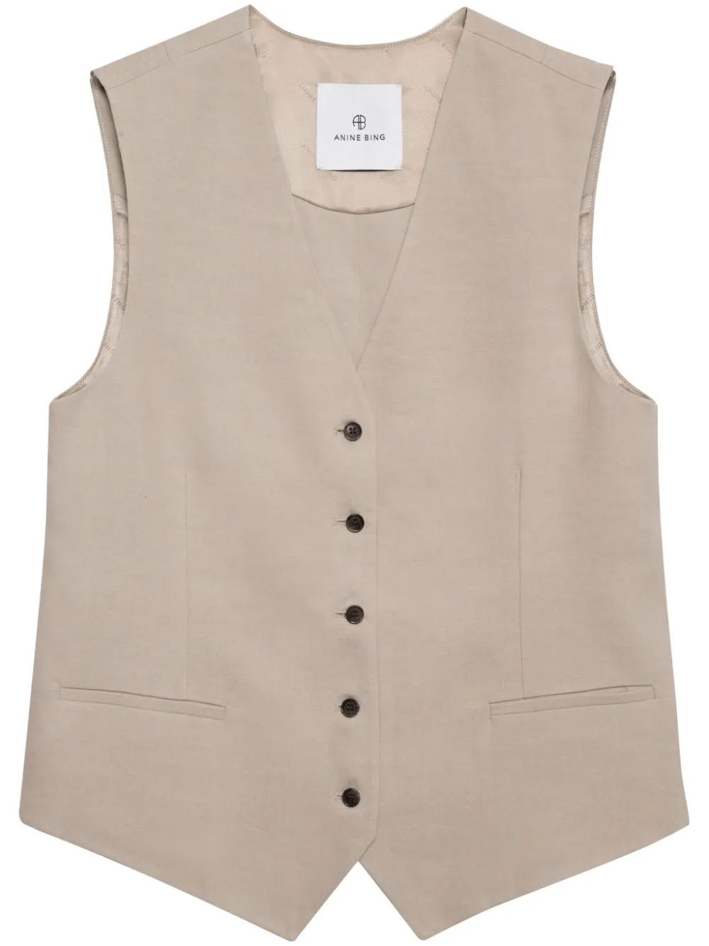 Anine Bing Lena Vest In Sand In Neutrals