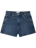 ANINE BING Dalton high-waisted denim shorts - Blue