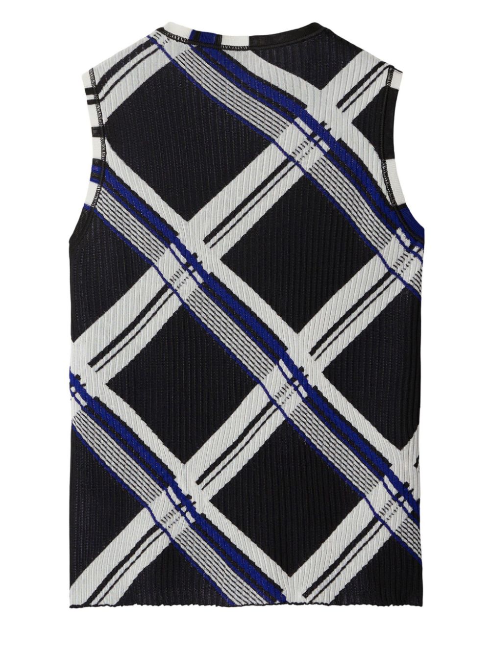 Burberry checked silk knitted vest Women