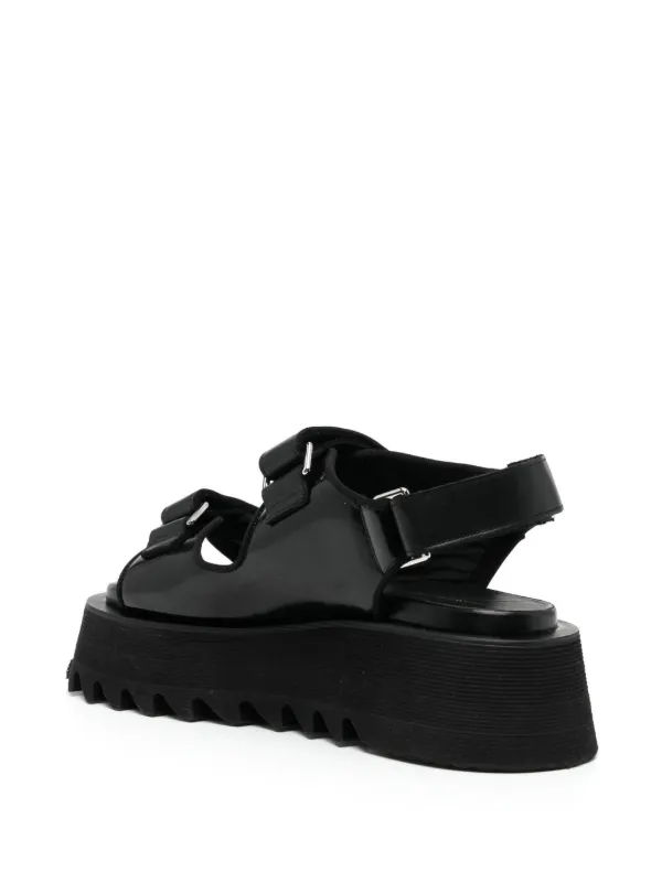 Junya Watanabe Lugged Flatform Sandals | Black | FARFETCH