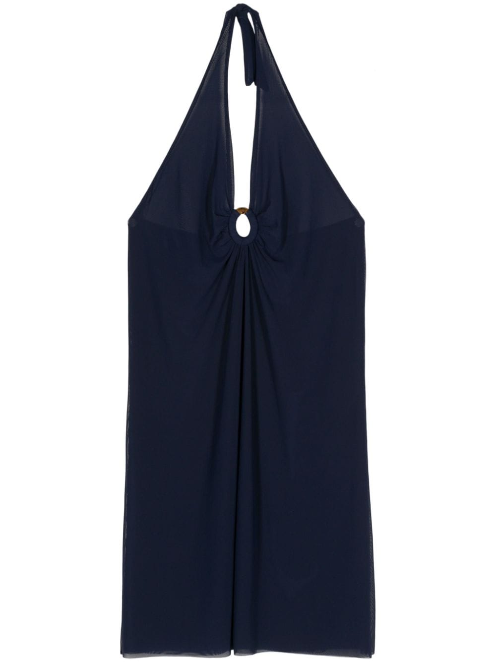 Fisico Halterneck Mini Dress In Blue