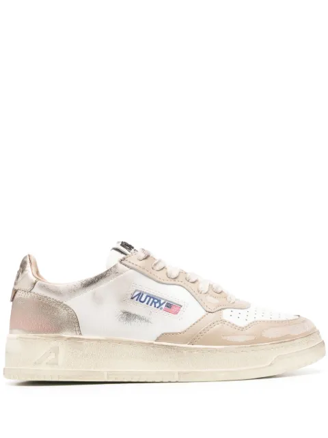 Autry Medalist distressed leather sneakers