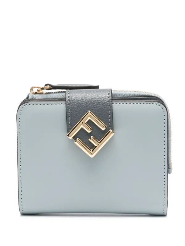 FENDI FF Diamonds Leather Wallet Blue FARFETCH IE