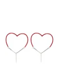 Y/Project two-tone heart-shape earrings - Red