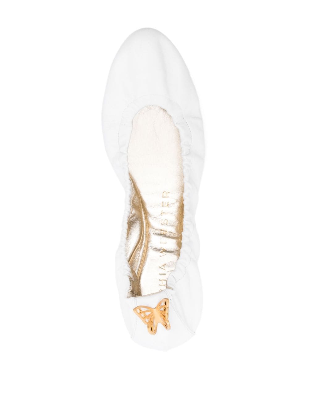 Shop Sophia Webster Mariposa Ballerina Shoes In White