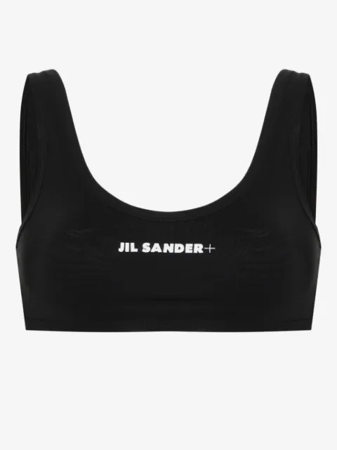 Jil Sander logo-print bikini top
