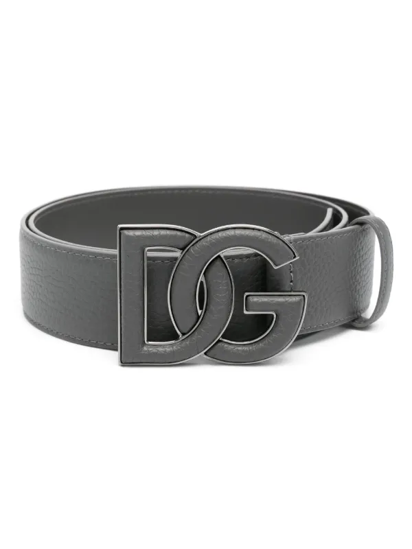 小物 DOLCE&GABBANA Logo Buckle Leather Belt Dolce & Gabbana logo-buckle Leather Belt | Grey | FARFETCH