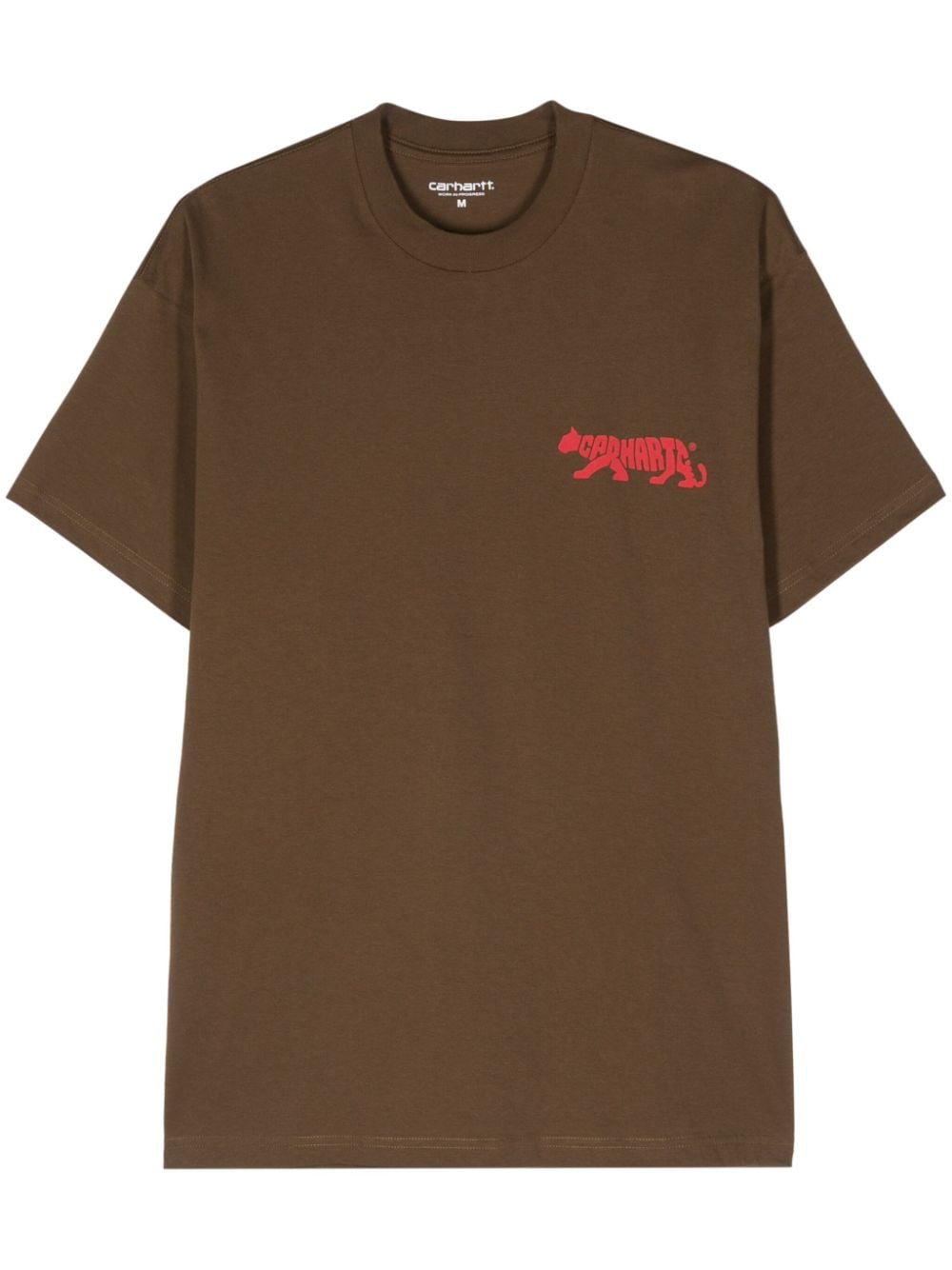 Carhartt WIP T-shirt met logoprint Bruin