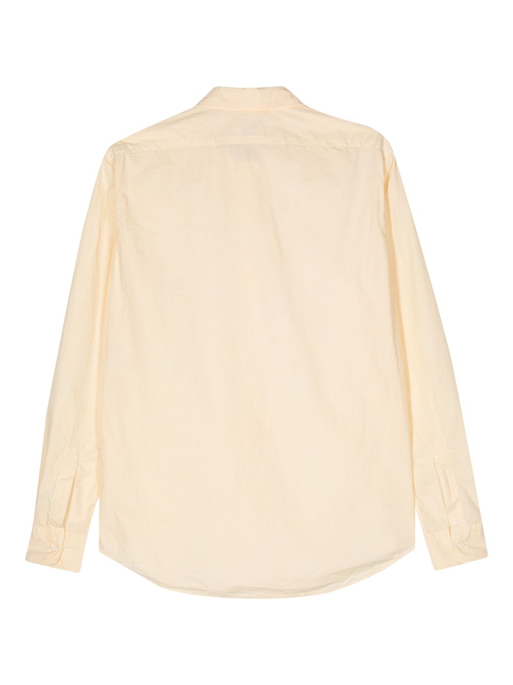 Shop Aspesi Tonal Stitching Poplin Shirt In Yellow