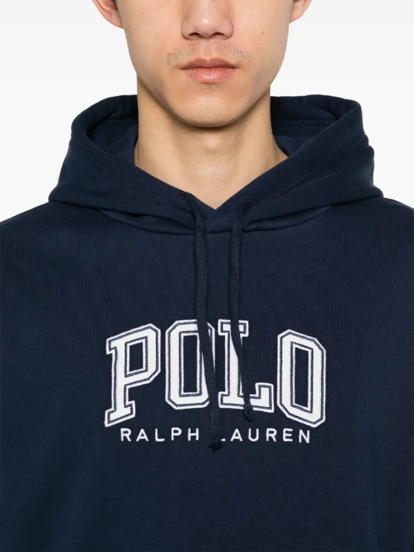 Polo Ralph Lauren logo-embroidered coton-blend Hoodie | Blue