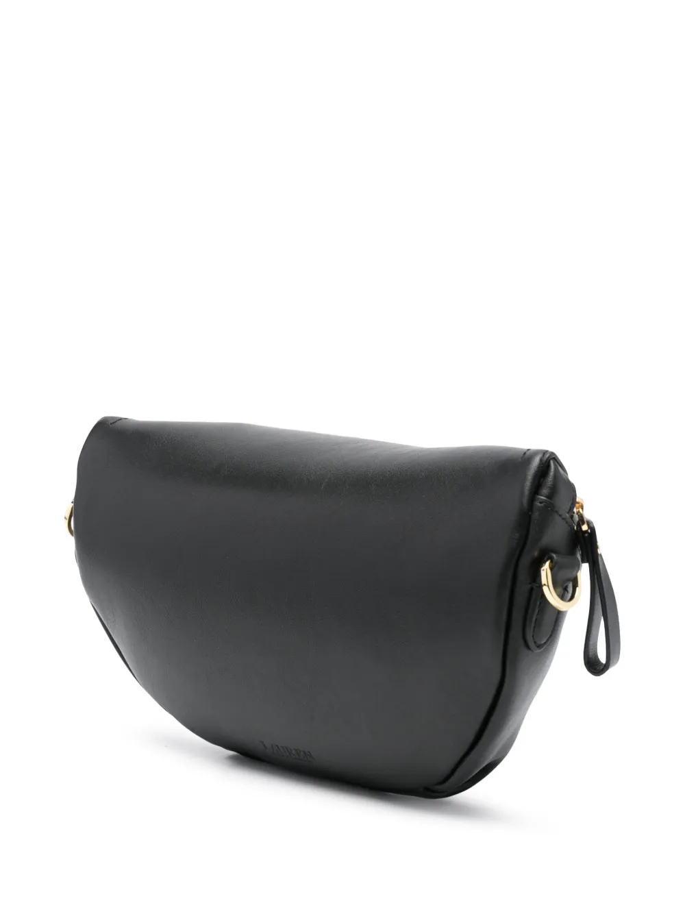 Shop Lauren Ralph Lauren Marcy Leather Belt Bag In Black