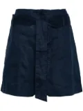 Lauren Ralph Lauren belted linen shorts - Blue