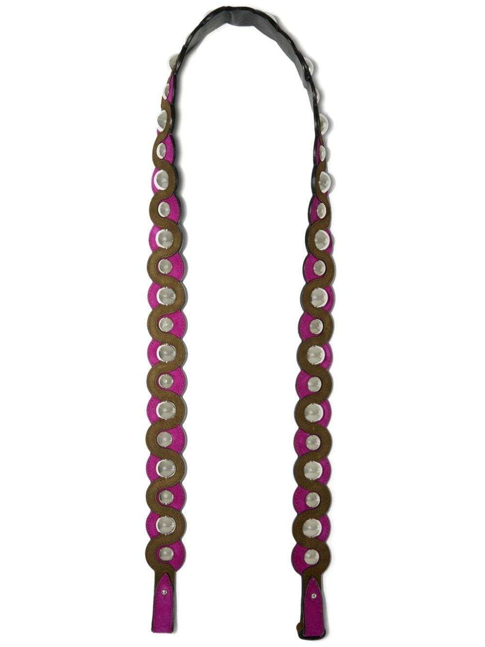 Pucci Studded Suede Shoulder Strap In Purple
