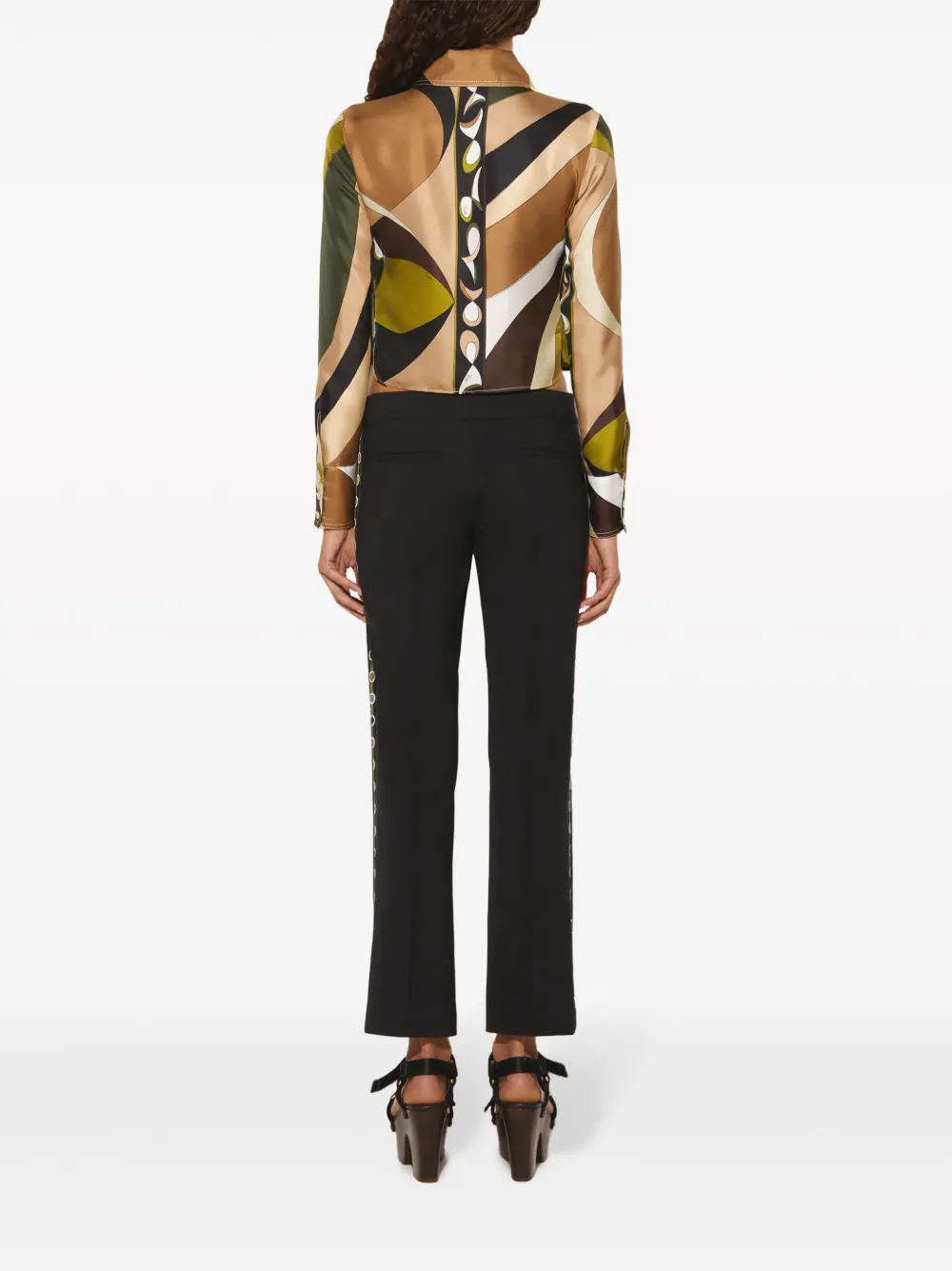 PUCCI Zijden blouse met print Beige