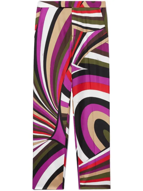 PUCCI abstract-print silk trousers