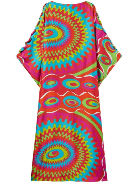 PUCCI vestido estilo caftán con estampado Bersaglio