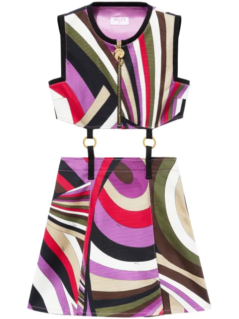 PUCCI vestido corto con estampado Iride