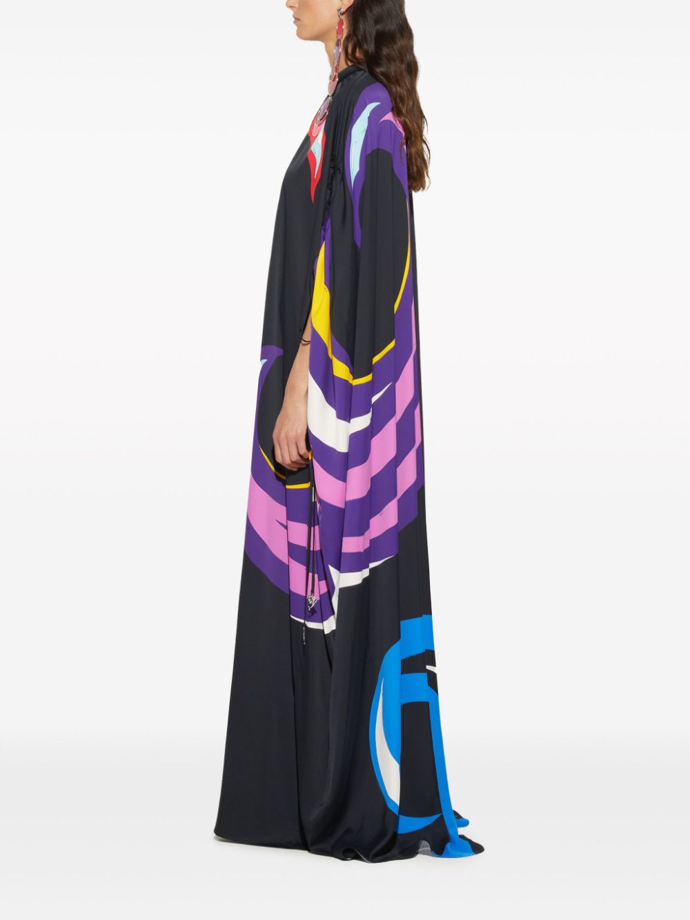 PUCCI CIGNI-PRINT CAPE GOWN 