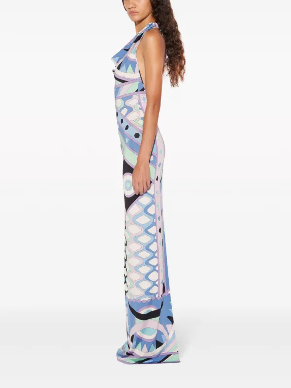 PUCCI プッチ ワンピース Vivara-print jersey satin 941010 PUCCI プッチ ワンピース Vivara-print jersey satin 941010