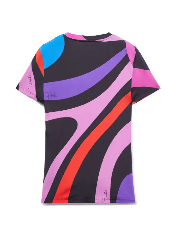 pucci パフスリーブ ブラック/マルチカラー Tシャツ pucci パフスリーブ ブラック/マルチカラー Tシャツ