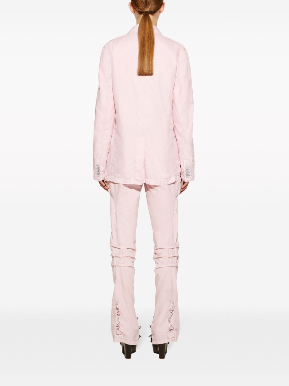 Shop Pucci Notched-lapel Cotton-silk Blazer In Pink