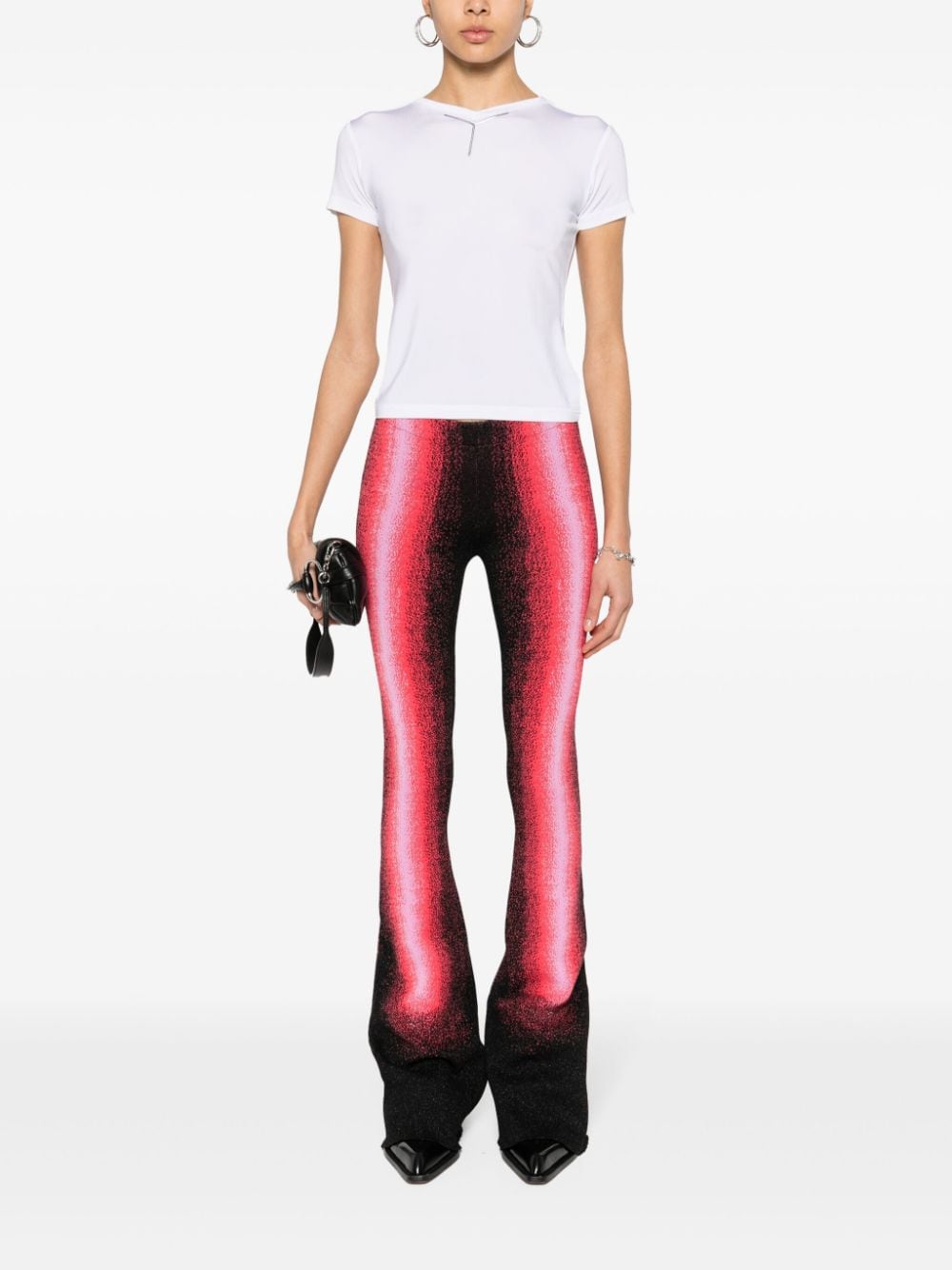 Shop Y/project Gradient Flared Trousers In Pink