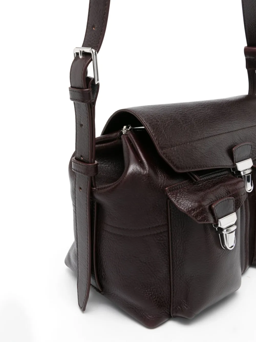 LEMAIRE Gear medium crossbodytas Bruin