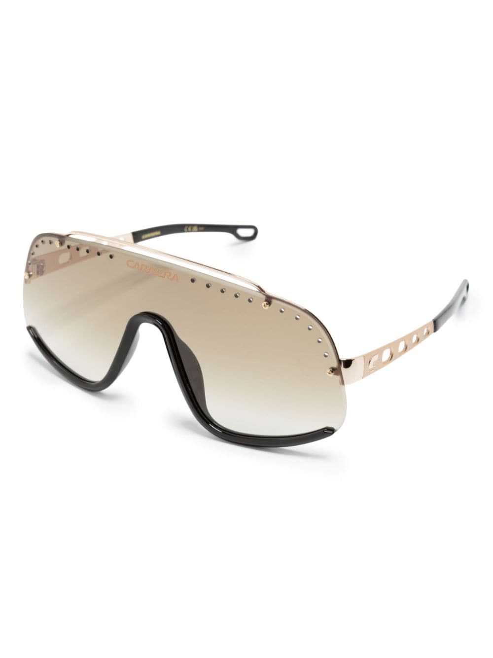 Shop Carrera Flaglab 16 Shield-frame Sunglasses In Gold