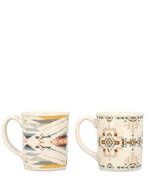 Pendleton  geometric-print ceramic mug (set of four)