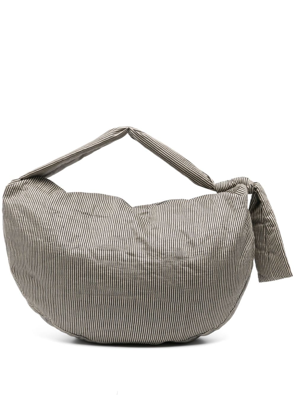 Alysi large striped shoulder bag - Grigio