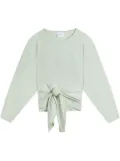 Axel Arigato Drape tie-front cotton sweatshirt - Green