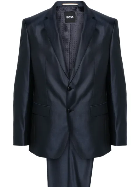 BOSS single-breasted wool blend suit