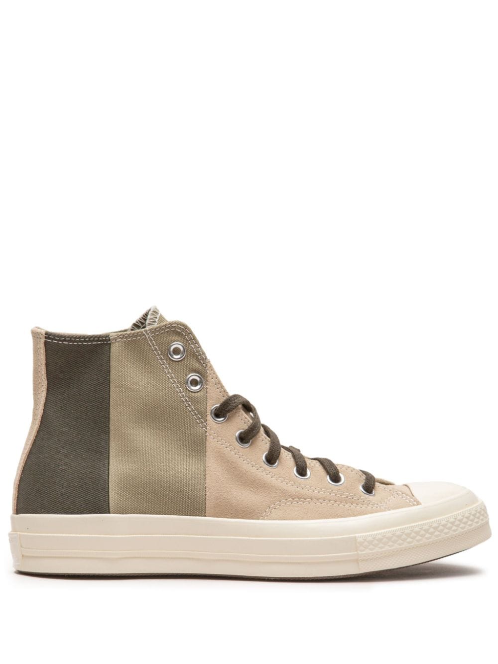 Shop Converse Chuck 70 Panelled High-top Sneakers In Green