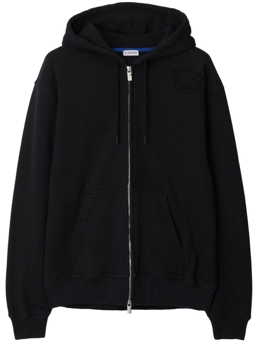 Burberry Equestrian Knight Design-appliqué Hoodie In Black